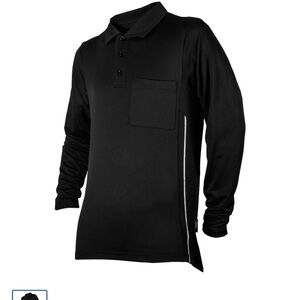 Honig's Long Sleeve Pro Style Umpire Shirt in Black